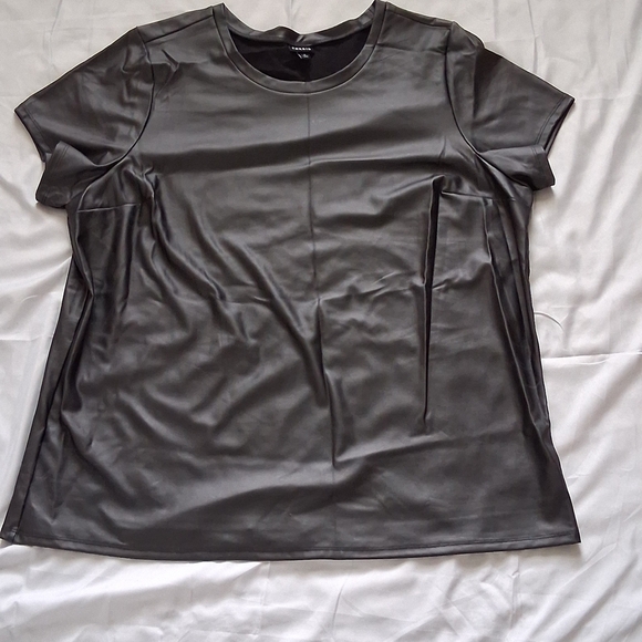 torrid Tops - Torrid Black Faux Leather Top